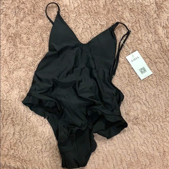 drop armhole backless high cut swimsuit - Picture 2 of 7